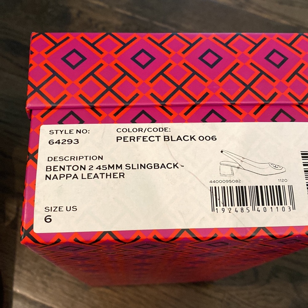 New TORY BURCH Benton Leather Slingback Pump NIB - Picture 7 of 12